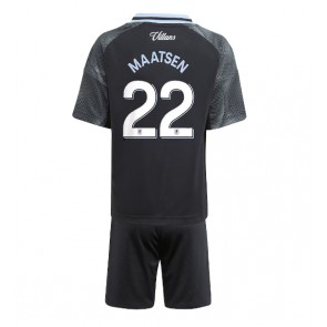 Aston Villa Ian Maatsen #22 Udebanetrøje Børn 2025-26 Kortærmet (+ Korte bukser)